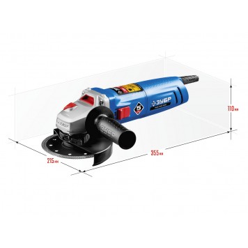 УШМ-П125-1000 | Углошлифовальная машина (болгарка), пылезащита, 125 мм, 11000 об/мин, 1000 Вт, ЗУБР ПРОФЕССИОНАЛ-1