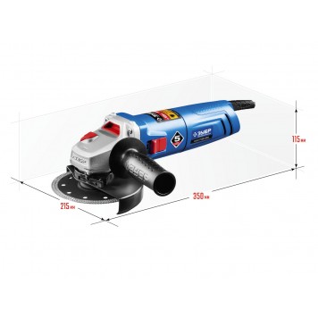 УШМ-П125-850 | Углошлифовальная машина (болгарка), пылезащита, 125 мм, 11000 об/мин, 850 Вт, ЗУБР ПРОФЕССИОНАЛ-1