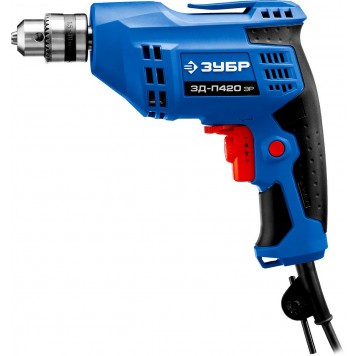 ЗД-П420 ЭР | Дрель безударная реверсивная, ЭР (электронная регулировка скорости), ключевой патрон, 10 мм, 420 Вт, ЗУБР ПРОФЕССИОНАЛ-2