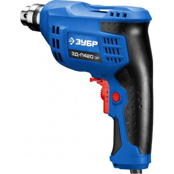 ЗД-П420 ЭР | Дрель безударная реверсивная, ЭР (электронная регулировка скорости), ключевой патрон, 10 мм, 420 Вт, ЗУБР ПРОФЕССИОНАЛ-3
