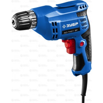 ЗД-П421 ЭР | Дрель безударная, реверсивная, 420 Вт, 10 мм БЗП патрон, электронная регулировка скорости, 0-3000 об/мин, ЗУБР ПРОФЕССИОНАЛ-0
