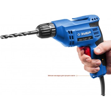 ЗД-П421 ЭР | Дрель безударная, реверсивная, 420 Вт, 10 мм БЗП патрон, электронная регулировка скорости, 0-3000 об/мин, ЗУБР ПРОФЕССИОНАЛ-5