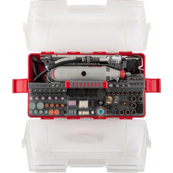 ЗГ-130ЭК H242 | Гравер электрический с набором мини-насадок в кейсе, 242 предмета, ЗУБР-3