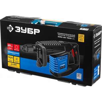 ЗММ-25-1500 ЭВК | Молоток отбойный, SDS-Max, 25 Дж, 11 кг, 900-1800 уд/мин, 1500 Вт, АВТ, кейс, ЗУБР ПРОФЕССИОНАЛ-11