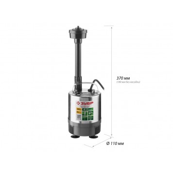 ЗНФЧ-23-1.9-С | Насос фонтанный ЗНФЧ-23-1.9-C, нерж сталь, для чистой воды, напор 1,9 м, насадки: колокольчик, гейзер, каскад, 38 Вт, 23 л/мин, ЗУБР МАСТЕР-1