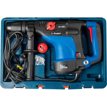 ЗПМ-40-1100 ЭК | Перфоратор SDS-Max, 0-500 об/мин, 0-2800 уд/мин, 12 Дж, 7 кг, 1100 Вт, кейс, ЗУБР ПРОФЕССИОНАЛ-10