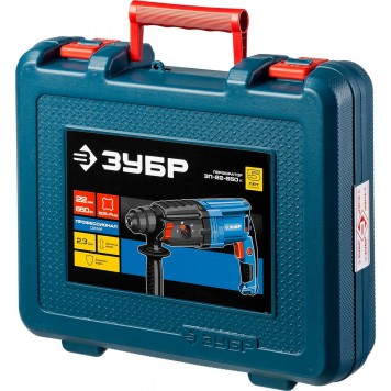 ЗП-22-650 К | Перфоратор SDS-plus, реверс, горизонтальный, 2.3 Дж, 0-1950 об/мин, 0-6200 уд/мин, 650 Вт, кейс, ЗУБР ПРОФЕССИОНАЛ-9