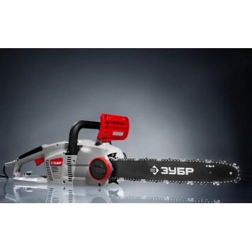 ЗЦП-2000-02 | Пила цепная (электропила), продольный двиг-ль, защита руки (тормоз цепи), масляный бачок, смена цепи без ключа, шина 40 см, 2000 Вт, ЗУБР МАСТЕР-6
