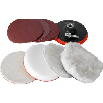 3591-125-H7 | Набор насадки полировальные для дрели/УШМ, 125мм, 7шт, ЗУБР ЭКСПЕРТ-0