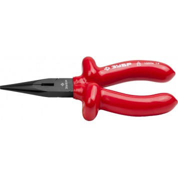 2214-3-16_z02 | Тонкогубцы "ЭЛЕКТРИК" диэлектрические, высоковольтные до ~1000В, маслобензостойкая рукоятка, 160мм, ЗУБР МАСТЕР-0