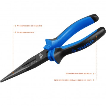 22015-3-20 | Тонкогубцы, маслобензостойкая рукоятка, покрытие оксидированное с полировкой, 200мм, Титан, ЗУБР ПРОФЕССИОНАЛ-1