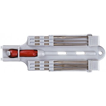 4-16055-H6 | Набор: Надфили с пластиковой ручкой, с подвеской, 140мм, 6шт, ЗУБР ЭКСПЕРТ-0