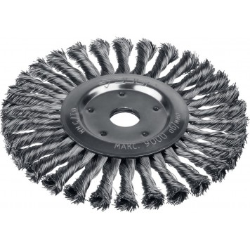 35190-175_z02 | Щетка дисковая для УШМ, плетеные пучки стальной проволоки 0,5мм, 175х22мм, ЗУБР ПРОФЕССИОНАЛ-0