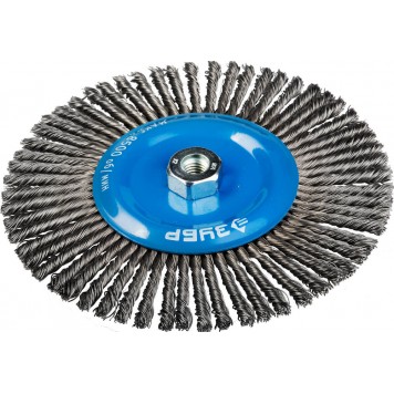 35192-175_z02 | Щетка дисковая для УШМ, плетеные пучки стальной проволоки 0,5мм, 175ммхМ14, ЗУБР ПРОФЕССИОНАЛ-0