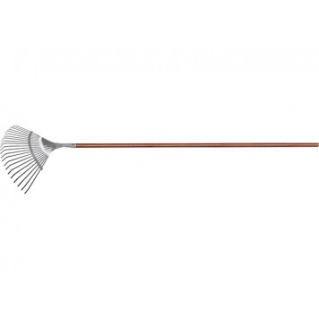 61788 | Грабли веерные c деревянным черенком, стальные, покрытые эпоксидом, PALISAD LUXE-5