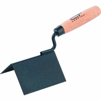 86313 | Кельма угловая, 110 х 75 х 75 мм, стальная, для внешних углов, буковая ручка, СИБРТЕХ-0