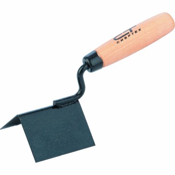 86311 | Кельма угловая, 80 х 60 х 60 мм, стальная, для внешних углов, буковая ручка, СИБРТЕХ-0