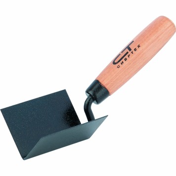 86307 | Кельма угловая, 80 х 60 х 60 мм, стальная, для внутренних углов, буковая ручка, СИБРТЕХ-0