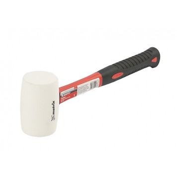 11195 | Киянка резиновая, 225 г, белая резина, фибергласовая рукоятка, MATRIX-2