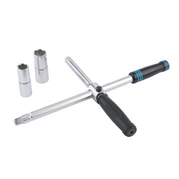 14270 | Ключ-крест баллонный, складной с изменяющимся рычагом, 17 мм, 19 мм, 21 мм, 23 мм, CrV, хромированный, GROSS-2