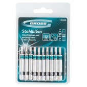 Набор бит SL4 х 50, сталь S2, 10 шт, GROSS 11324
