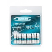 Набор бит SL6 х 25, сталь S2, 10 шт, GROSS 11321