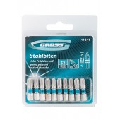 Набор бит РZ3 х 25, сталь S2, 10 шт, GROSS 11341