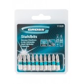 Набор бит РН1 х 25, сталь S2, 10 шт., GROSS 11329