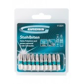 Набор бит РН3 х 25, сталь S2, 10 шт, GROSS 11331