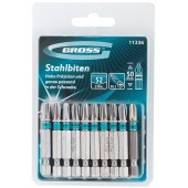 Набор бит РН3 х 50, сталь S2, 10 шт., GROSS 11336