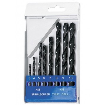 723205 | Набор сверл по металлу, 3-10 мм, (через 1 мм), HSS, 8 шт, цилиндрический хвостовик, SPARTA-0