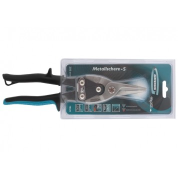 78325 | Ножницы по металлу, 250 мм, прямой рез, сталь CrMo, двухкомпонентные рукоятки, GROSS PIRANHA-1