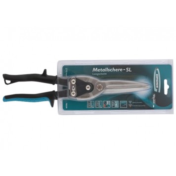 78329 | Ножницы по металлу, 270 мм, прямой проходной рез, сталь СrMo, двухкомпонентные рукоятки, GROSS PIRANHA-1