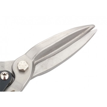 78329 | Ножницы по металлу, 270 мм, прямой проходной рез, сталь СrMo, двухкомпонентные рукоятки, GROSS PIRANHA-3