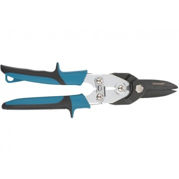 78347 | Ножницы по металлу усиленные, 255 мм, прямой рез, сталь СrMo, двухкомпонентные рукоятки, GROSS PIRANHA-2