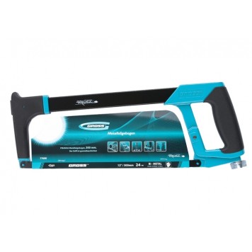 77600 | Ножовка по металлу, 300 мм, обрезиненная рукоятка и захват, GROSS PIRANHA-1