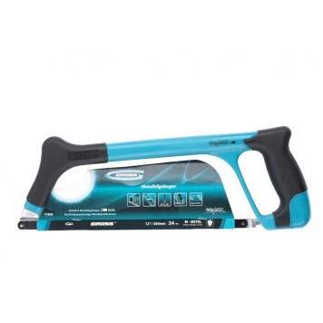 77602 | Ножовка по металлу, 300 мм, трехкомпонентная металлопластиковая рамка, GROSS PIRANHA-1