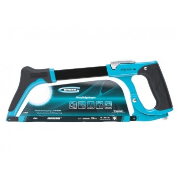 77604 | Ножовка по металлу, 300 мм, рычажный механизм натяжения полотна, GROSS PIRANHA-1