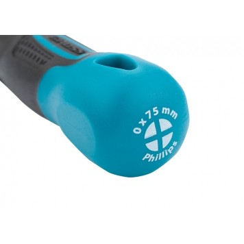 12131 | Отвертка PH0 x 75 мм, S2, трехкомпонентная рукоятка, GROSS-3