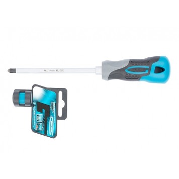 12145 | Отвертка PH2 x 150 мм, S2, трехкомпонентная ручка, GROSS-1