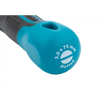 12101 | Отвертка SL3 x 75 мм, S2, трехкомпонентная рукоятка, GROSS-3