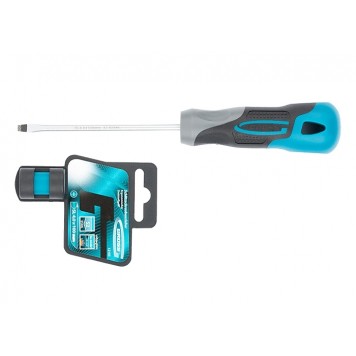 12105 | Отвертка SL4 x 100 мм, S2, трехкомпонентная рукоятка, GROSS-1