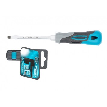 12110 | Отвертка SL5,5 x 100 мм, S2, трехкомпонентная рукоятка, GROSS-1