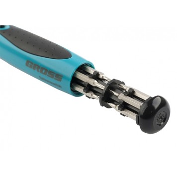 11609 | Отвертка реверсивная, механизм SmartPush mini 11 шт, CrMo, GROSS-3