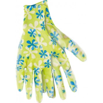 67743 | Перчатки садовые из полиэстера с нитрильным обливом, зеленые, L, PALISAD-2