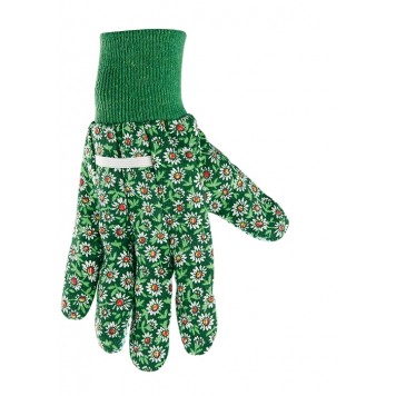 67763 | Перчатки садовые х/б ткань с ПВХ точкой, манжет, L, PALISAD-2