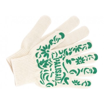 67771 | Перчатки садовые х/б, ПВХ покрытие, "Летний сад", 10 класс, PALISAD-1