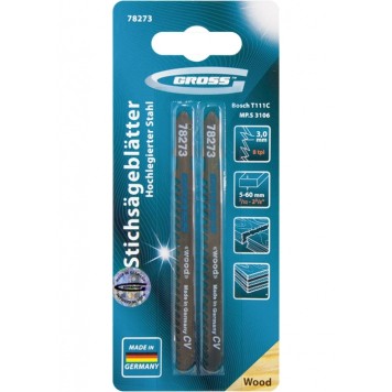 78273 | Полотна для электролобзика по дереву, 2 шт, ( 3106-T111C ), GROSS-1