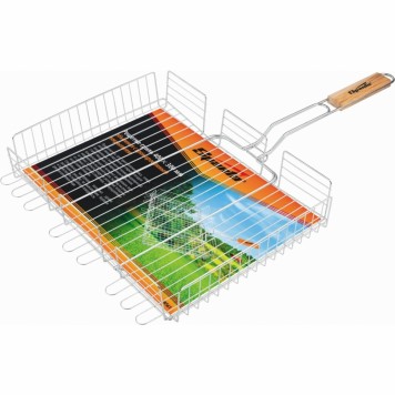 69561 | Решетка-гриль 300 х 400 х 65 мм, объемная, хромированная, SPARTA-0