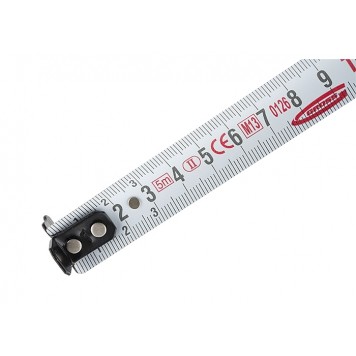 31123 | Рулетка 5 м x 19 мм, двухсторонний зацеп, Нейлон, двусторонняя шкала, автоматическая фиксация, GROSS DOPPELHAKEN-1